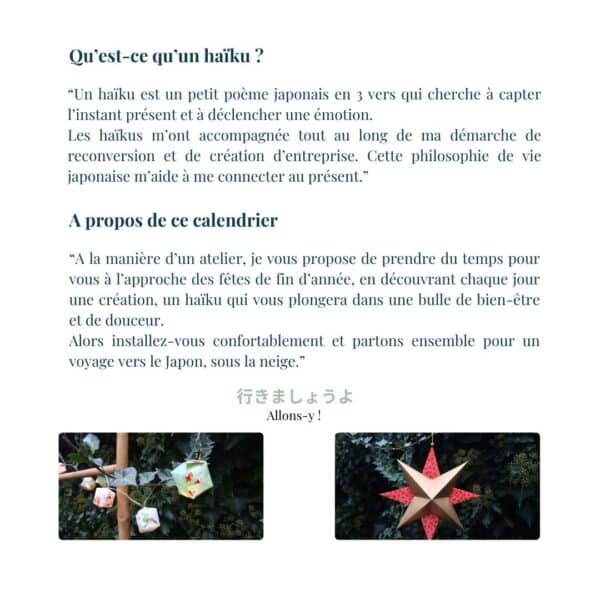 Calendrier de l'avent Haïku Création téléchargeable – Image 2