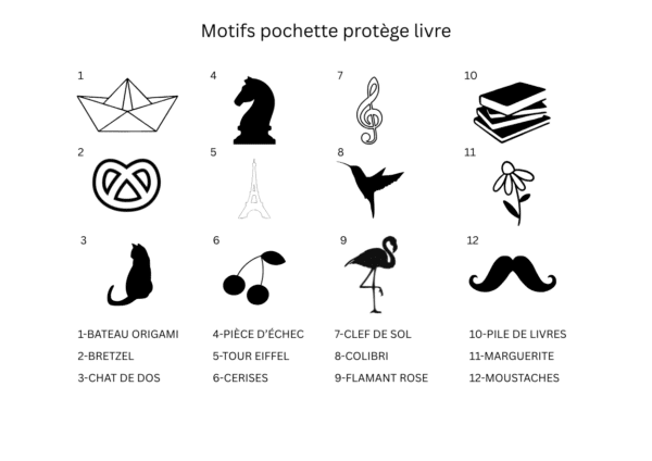 Pochette protège livre en lin personnalisable – Image 5
