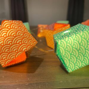 Guirlande lumineuse origami cube