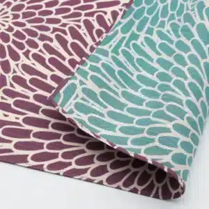 Furoshiki Isa Monyo réversible Chrysanthème violet-bleu